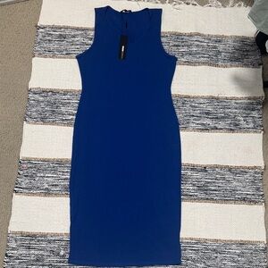Fashion Nova Cobalt Blue Sleeveless Midi Dress